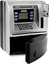 ATM Piggy Bank Convenient Interesting Kids ATM Machine Safe Talking Upgraded ATM Piggy Bank Digital Electronic Savings Safe Machine Box for Children (Black)