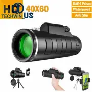 HD Monocular Starscope Phone Camera Zoom Lense 40X60 Tripod Holder Telescope New