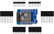 Ultrasir ESP8266 ESP-12 ESP-12F NodeMcu Mini D1 Module Lua 4M Bytes WLAN WiFi Internet Development Board Base on ESP8266 ESP-12F for Arduino,Compatible with WeMos D1 Mini (1pcs)…