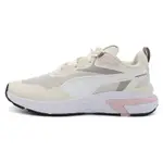 PUMA 米/粉紫 皮革 拼接 復古 舒適 彈性 支撐 休閒鞋 女款 NO.J1185【新竹皇家38305207】