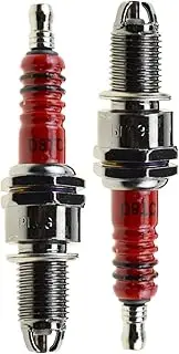 WOOSTAR D8TC Spark Plug with 3 Electrode Replacement for 4 Stroke 125cc 150cc 200cc 250cc ATV Dirt Bike Go Kart Moped Scooter Pack of 2