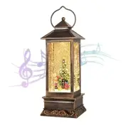 Snow Globe,Christmas Lanterns,Christmas Music Snow Globe Lantern with 6 Hour ...