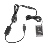 Dummy Battery DC Coupler+USB Cable for Olympus E-PL7 E-PL5 OM-D EM10 Camera
