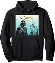 [STAR WARS] Funny Darth Vader and Boba Fett Comic Pullover Hoodie
