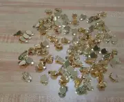 Lot of 48 Pair Gold Tone Metal Clip On 10mm Flat Pad Earrings Backs Backings