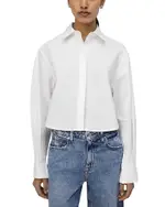 Simkhai Renata Cropped Poplin Button Down Shirt