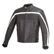 Men Motorcycle Biker Old School Armor Leather Jacket Black Male Outwear Top Coat