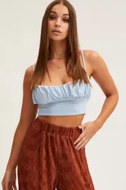 Blue Tie Back Top Cami - Size M, Women's Cami