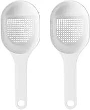 KICHOUSE 2pcs Practical Flour Sifter Spoons Colander Spoons for Kitchen Easy to Clean Baking Tools