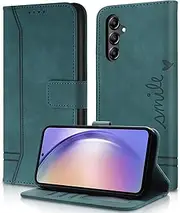 [AsWant] Leather Flip Case Cover for Samsung Galaxy A54 5G - Wallet Pocket Stand Function Samsung A54 Case, Magnetic Case Compatible Samsung Galaxy A54 5G 6.4" 2023 (Green)