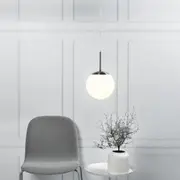 Cafe 15 Pendant Light Small E27 in Opal White