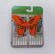 Metal Magnetic Orange Butterfly Screen Door Saver Place Over Hole In Screens
