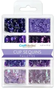 Craft Medley(TM) Creative Essentials Cup Sequins 7mm 0.56oz-Viola