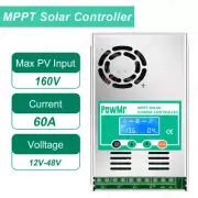 60A 12V/24V/36V/48V Auto Solar Panel Charge Controller for PV Battery Regulator