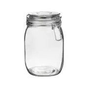 Argon Tableware Glass Storage Jar with Airtight Clip Lid - 1 Litre
