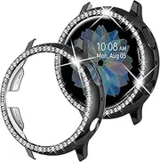 Case Compatible with Samsung Galaxy Watch Active 2 40mm 44mm Bumper Protector HD Full Coverage Screen Protection Case (Color : Black, Size : Active 2 40mm)