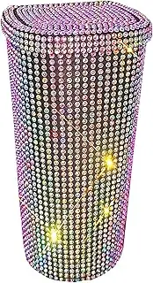 Bling Rhinestone Car Trash Can, Crystal Auto Garbage Can, Durable Cute Car Trash Bin with Lid, Organizers and Storage, for Women, Automotive, Home & Accessories (3 Colors)