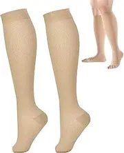 shpuuyy Toeless Compression Socks - Compression Socks Women With Open Toe - Knee High Support Stockings Compression Socks Knee High Anti Fatigue Socks