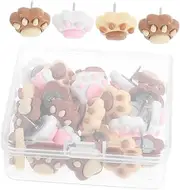 NUOBESTY 30pcs Animal Paw Design Push Pins Decorative Wall Pins for Cork Board Office Supplies Desk Decor