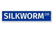 7427 SS Silkworm 4" x 18" Novelty Street Sign Aluminum