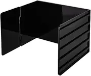 Yamazaki 4975 Telescopic Range Guard, Black, Approx. W18.5 x D 17.7 x H 13.8 inches (47 x 45 x 35 cm), Tower with Storage for Kitchen Tools, Gas Stove, IH Compatible