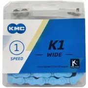 KMC K1 (Singlespeed Chain) — 1/8" x 112 Links / Blue — AUS STOCK — Bike BMX SS