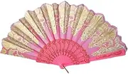MINUSE Spanish Fan,Retro Style Foldable Hand Fan - Paper Fans Dance Fan for Wedding Dancing Cosplay Wall Decoration Stage Performance