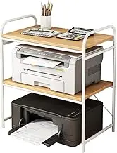 Printer Stand 3 Tier Printer Stand Desktop Printer Shelf Multi-Function Storage Rack Metal Frame for Office Fax Machine Scanner Printer Stand with Storage