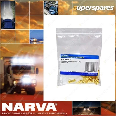 Narva 3 Way Connector Housing With Terminals Amperage Rating 20A Male 56253