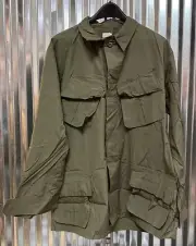 Vietnam Era 1968 US Army USMC OG-107 Class 1 Rip Stop Slant Pocket Shirt XL