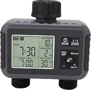 Water Timer for Garden Hose, 2 Zone Sprinkler Timer Automatic Irrigation Timers for Outdoor Yard Lawn Garden Courtyard, LCD Display 3/4-1/2 Inch Faucet Watering Timers