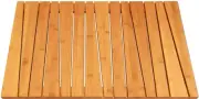 Natural Bamboo Wooden Deluxe Shower Floor & Bath Mat Non Slip Stain Resistant