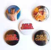 COLD CHISEL Badge Button Set 25mm 1" Pins Pinback 1980s Jimmy Barnes Oz Rock