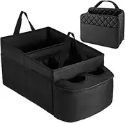 2Pcs Car Organizer,Car Organization with Car Seat Storage,Compartmentalized Storage for Car Storage with Cup Holders,Car Seat Organizer for Cars Truck Trunk Van