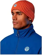 [NORTH SAILS] Men's Wool Blend Cotton Beanie Hat with English Rib Workmanship, Finished with Embossed Logo on Lapel.