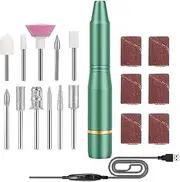 Electric Nail Drill - Electric Nail File, Nail Drill Portable Nail Drill Machine Kit | Polishing Set with Nail Drill Bit, Manicure Pedicure Tool for Nail Sharpener Trim Polish