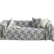 Sofa Couch Throw Cover Blanket Lounge Slipcover Protector Decor Geometry Grey