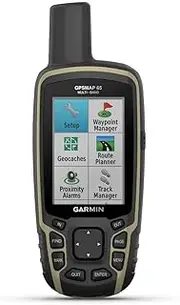 Garmin GPSMAP 65, Rugged Battery Operated Handheld, Expanded Satellite Support, Multi-Band Technology, Multi-GNSS Technology, Pre Loaded Maps (TopoActive Europe), 2.6" Colour Display