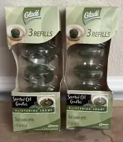 NEW Two Packs Of Glade GLISTENING SNOW Limited Edition Scented Oil Candles
