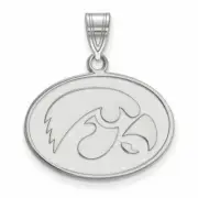 SS Univ of Iowa Hawk Medium Oval Pendant