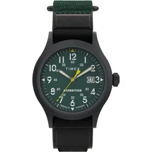 【TIMEX】天美時 遠征系列 40毫米戶外手錶 綠錶盤x綠色織物黏式錶帶 TXTW4B29700