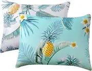 ETHZZLE 1 Pc Decorative Pillowcase Pineapple Pattern Pillow Cover Satin Pillow Slip Bedroom Home Decor