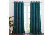 1 Pair Luxury Velvet Curtains Darkening Super Thick Soft Velvet Textured Drapes Thermal,Teal