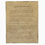 Jack and the Beanstalk - Hand Antiqued First Page Reproduction