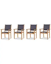 Curated Maison Perrin Stacking Teak Outdoor Dining Armchair