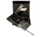 Classic Edition Royal Box Titanium Space Snuff Box w/ Built in 3” Metal Straw