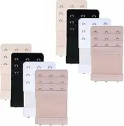 Peosaard Bra Extenders Strap 3 Row 3 Hooks Adjustable Women Button Expander Buckle Belt 8PCS Bra Extenders 3 Hooks