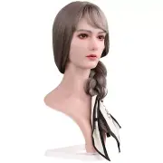 Realistic Silicone Female Mannequin Head Model Manikin Stand Wig Jewels Display