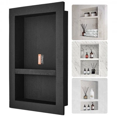 For Shower Niche for Tile 16x24 Inch Double Shelf Organizer Recessed Soap