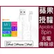 ★APP Studio★【Aprolink】iPhone5/5s iPad Air 8pin to USB充電傳輸線 75cm Aprolink MFI認證 蘋果認證